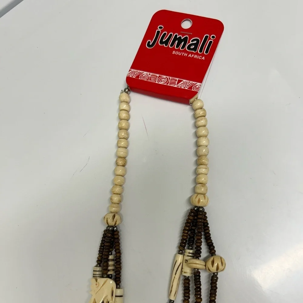 NWT Jumali South Africa Tribal Necklace | Elephant Beads